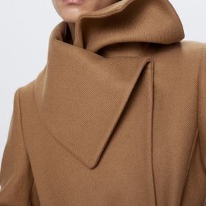 SOLD!!! Zara manteco wool blend wrap around coat